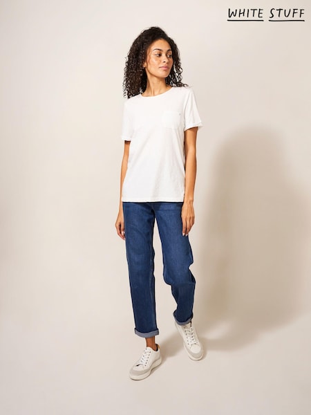 Светло-голубой деним - White Stuff Relaxed Katy Slim Jeans (U42142) | €20