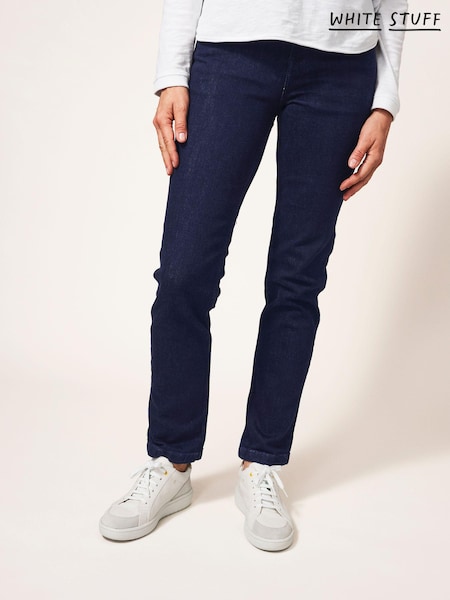 Синий - White Stuff Straight Brooke Jeans (U42143) | €19