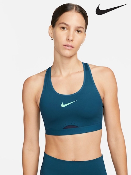 Nike Blue Dri-FIT Swoosh High Support Sports Bra (U42337) | €25