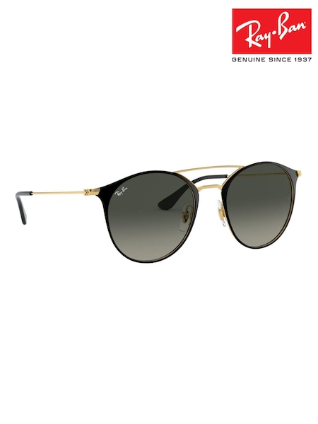 Ray-Ban Round Double Bridge Black Sunglasses (U43222) | 135 €