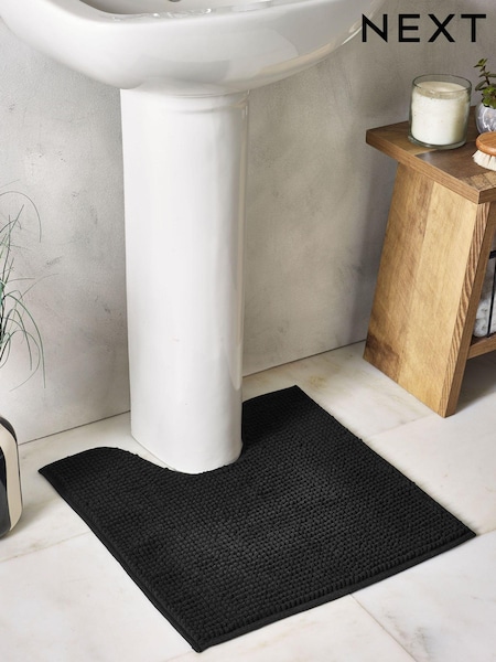Black Bobble Bath Mat (U43224) | $0