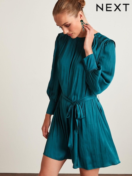 Blue Satin Mini Dress (U43859) | €24