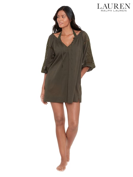 Lauren Ralph Lauren Cotton Embroidered Beach Dress Cover-Up (U44402) | €152