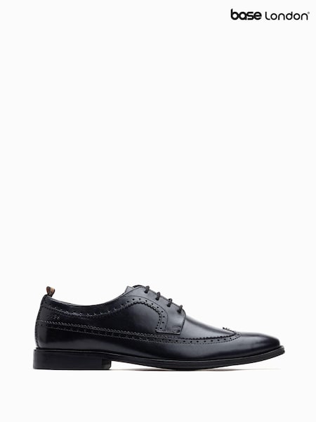 שחור Crome - Base London Havisham Patent Brogues (U45169) | ‏377‏₪