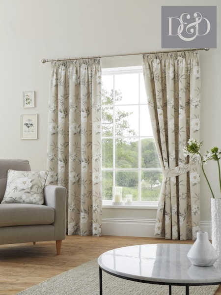 D&D Natural Eve Pencil Pleat 100% Cotton Curtains (U45288) | €34 - €100