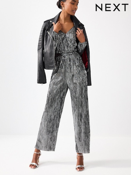 Metallic - Plisse Long Sleeve Metallic Jumpsuit (U45702) | 6 €