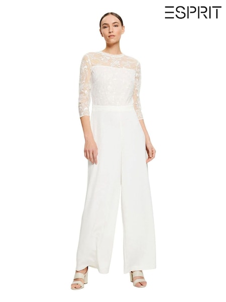 Esprit White Lace Jumpsuit (U46099) | 45 €