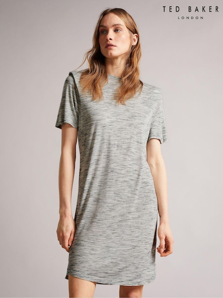 Ted Baker Julina White T-Shirt Dress With Shoulder Detail (U46164) | €46