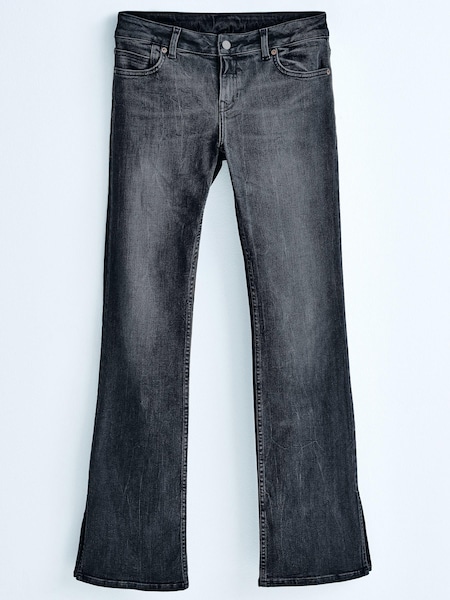 Own. Black Low Rise Stretch Flare Jeans With Side Split Hem (U48665) | €19.50