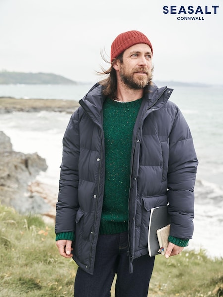 Seasalt Cornwall Mens Gatekeeper Waterproof Puffer Coat (U48705) | ‏1,006‏₪