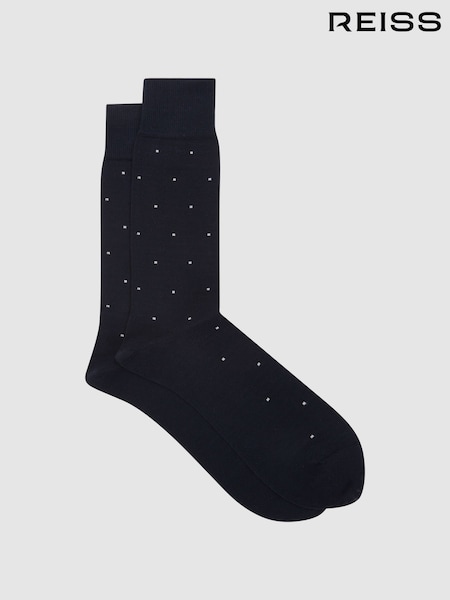 Reiss Navy Mario Spot Polka Dot Socks (U49339) | €15