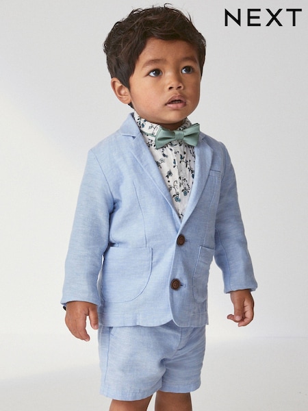 Blue Blazer Set with Check Shirt (3mths-9yrs) (U49599) | € 16 - € 19