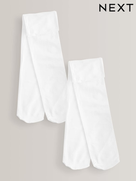 Blanc - 2 Pack 80 Denier School Tights (U49864) | 9 € - 15 €
