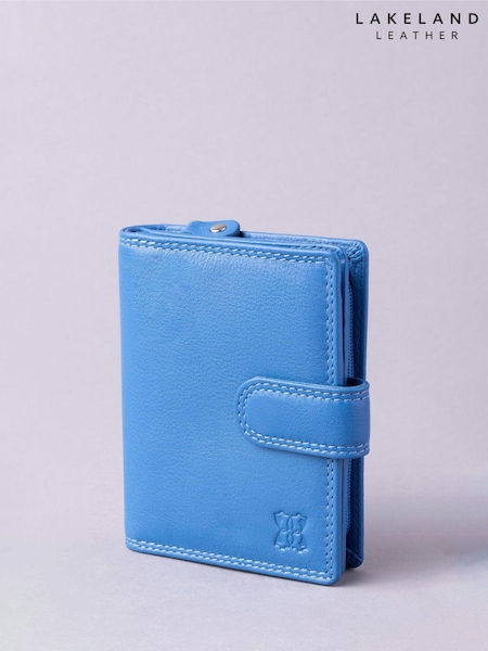 Blå - Lakeland Leather Small Leather Tab Purse (U4T947) | kr530