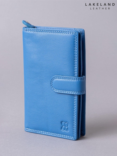 Lakeland Leather Blue Medium Tab Purse (U4Y241) | AED175