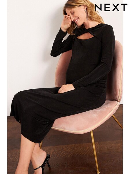 Black Maternity Cut Out Dress (U50519) | €22