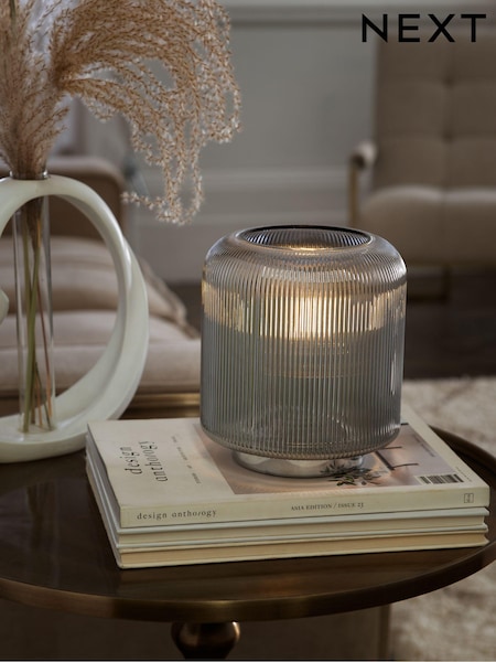 Smoke Grey Evie Battery Operated Ambient Lamp (U53826) | €28