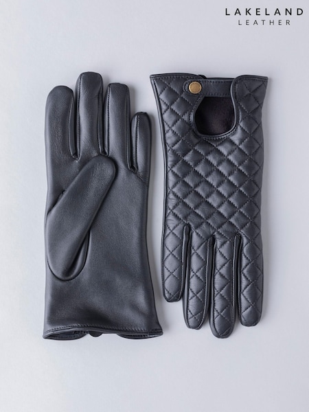 Schwarz - Lakeland Leather – Tarn – gesteppte Winterhandschuhe aus Leder (U53831) | 30 €
