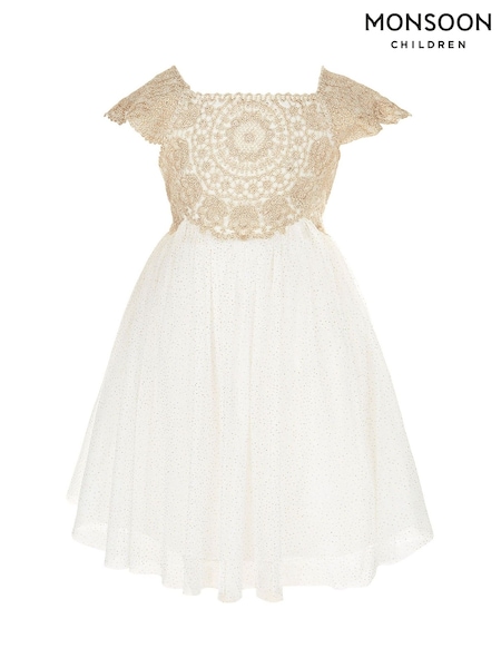 مطلي بالذهب - Monsoon Baby Estella Dress (U53876) | ‏317 ر.س.‏ - ‏338 ر.س.‏