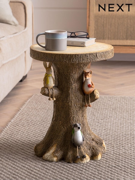 Natural Woodland Animal Resin Side Table (U54056) | €155