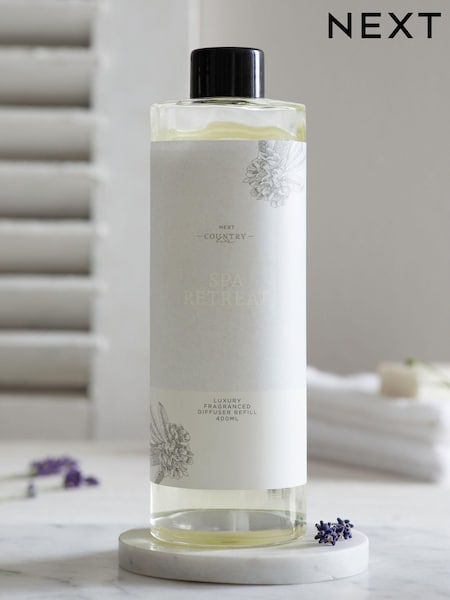 Country Luxe Spa Retreat Lavender & Geranium Fragranced Reed 400ml Diffuser Refill (U55455) | €34