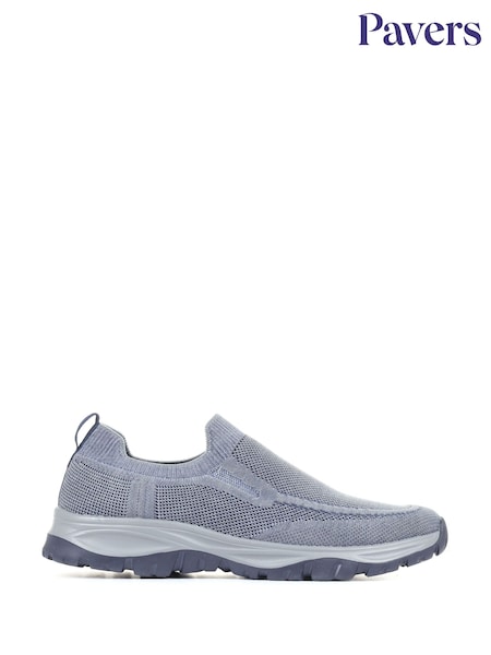 Pavers Navy Blue Lightweight Slip On Trainers (U55867) | €57