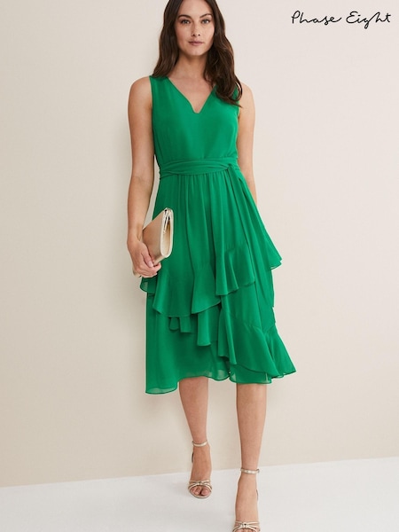 Phase Eight Green Breesha Dress (U56448) | €59