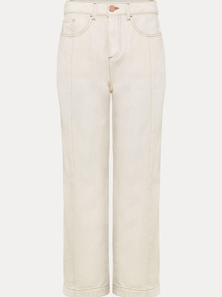 Phase Eight Cream Fraya Wide Leg Jeans (U56455) | €21