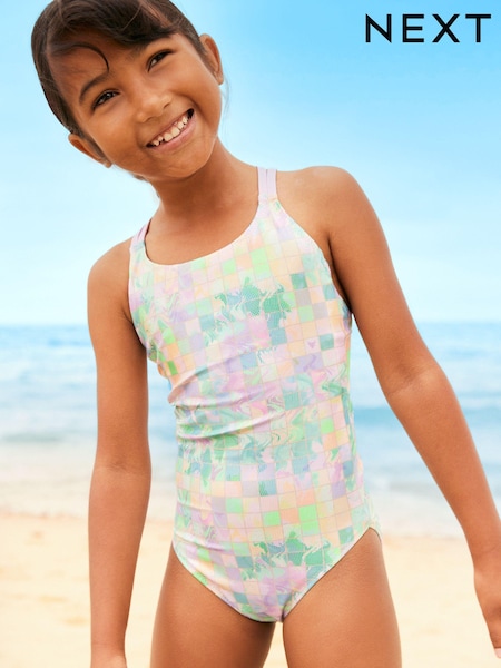 Pink/Green Swimsuit (3-16yrs) (U57451) | €8 - €10