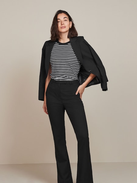 Black Tailored Bootcut Trousers (U57873) | €13