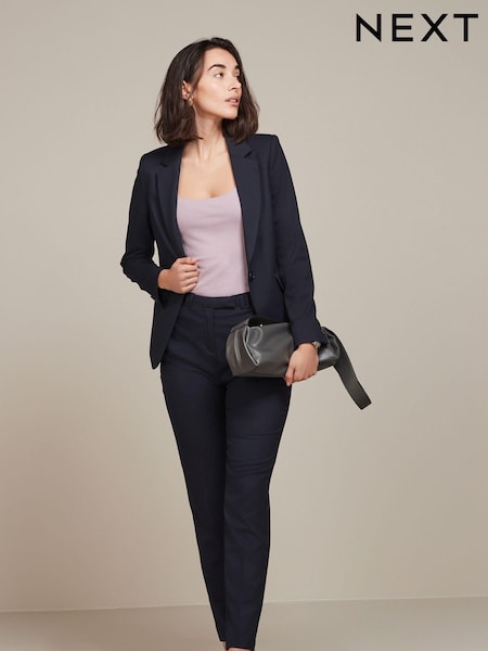Navy Blue Slim Tailored Trousers (U57880) | €6
