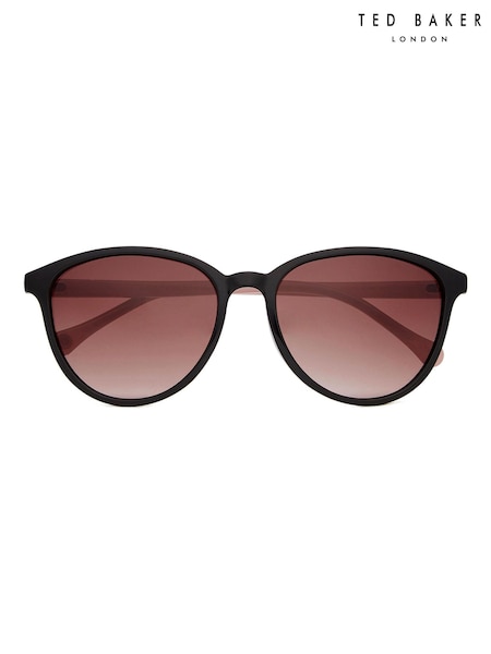Negru/roz - Ted Baker Classic Round Eye Sunglasses (U58719) | 521 LEI