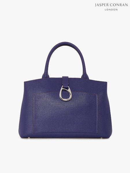 Kobolt Blå - Jasper Conran London Womens Bee Leather Tote Bag (U58818) | kr5 470