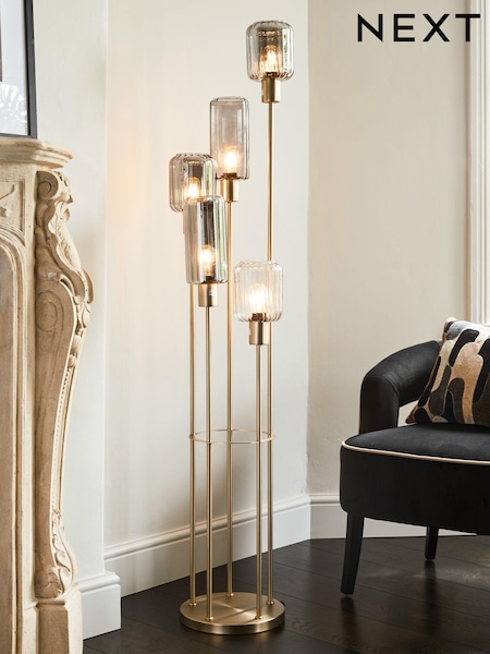 Smoke Grey Jensen 5 Light Floor Lamp (U58857) | €285