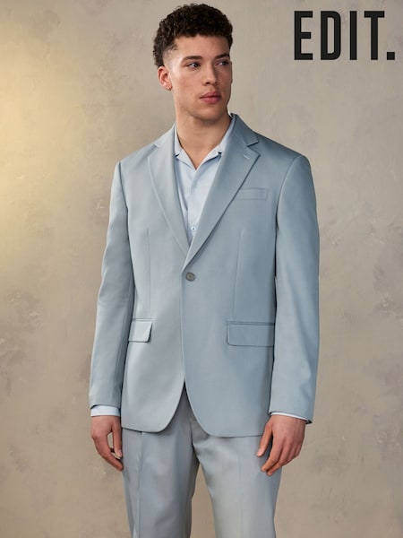 modra - Standardni kroj - Relaxed Fit Edit Slouchy Style Suit Jacket (U60344) | € 43