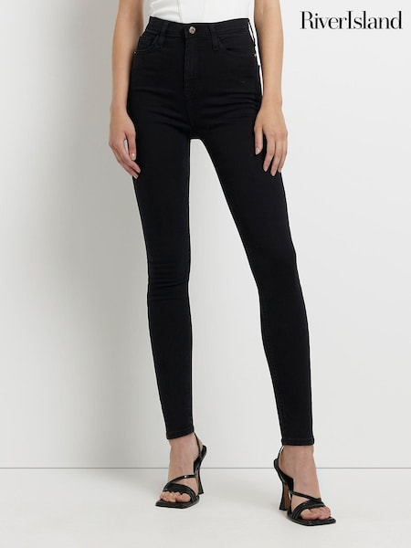 River Island Black High Rise Skinny Jeans (U60397) | €62