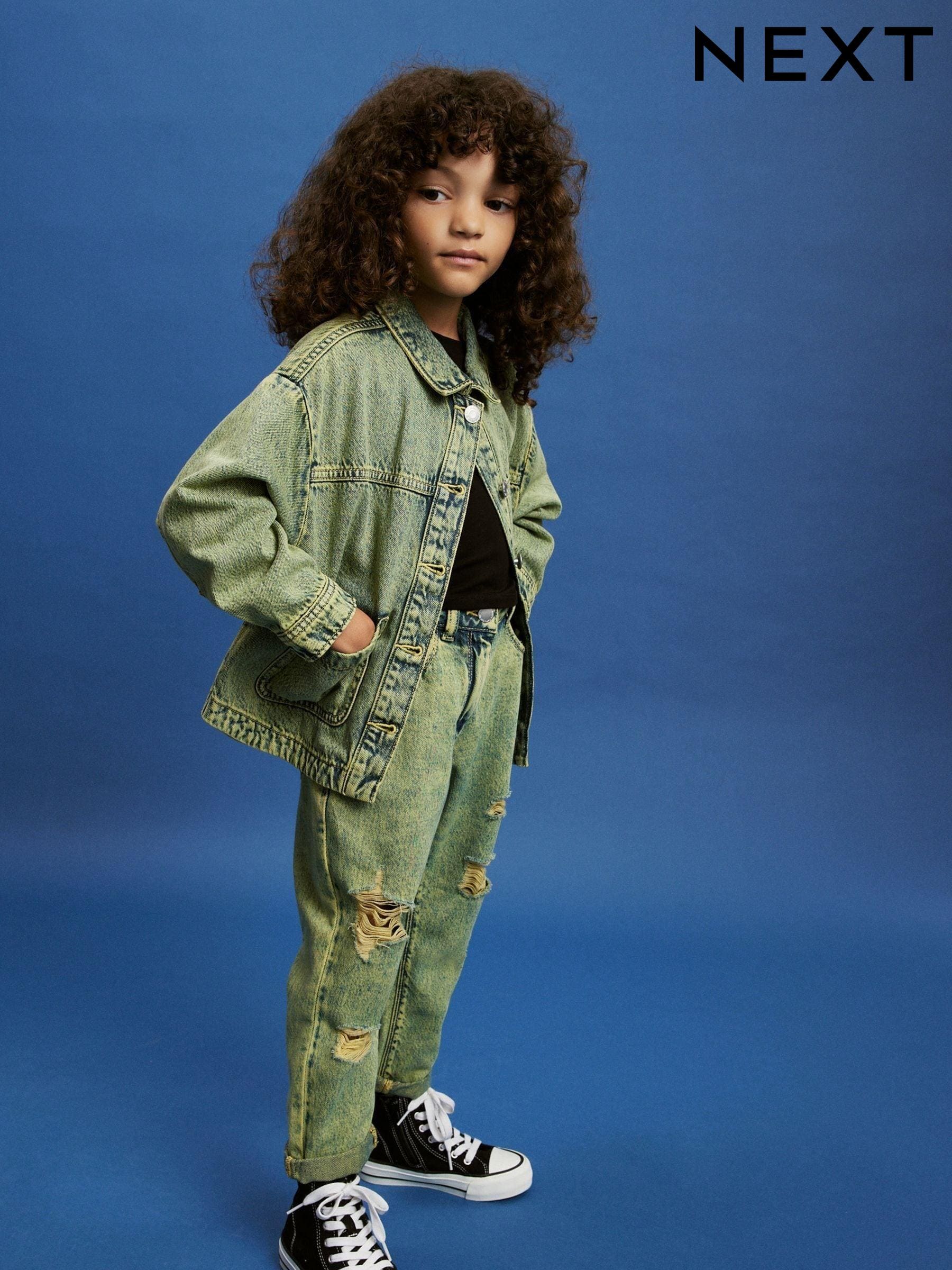 Boys Older Girls Jackets Green Denim Coatsandjackets Next Luxembourg