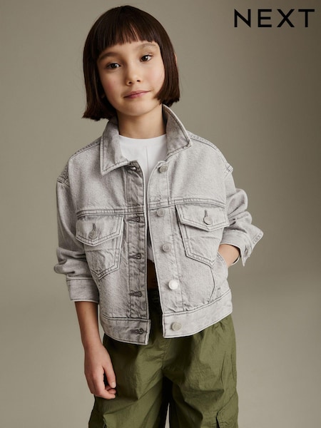 Grey Oversized Denim Jacket (3-16yrs) (U60598) | €10.50 - €13