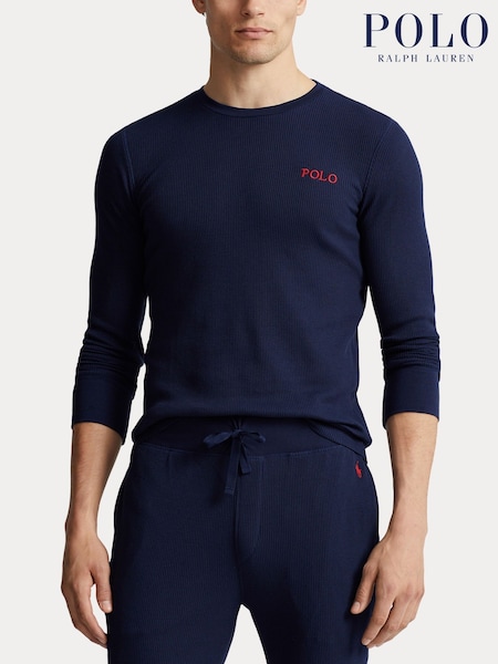 Polo Ralph Lauren Navy Blue Waffle Jersey T-Shirt (U60711) | €80