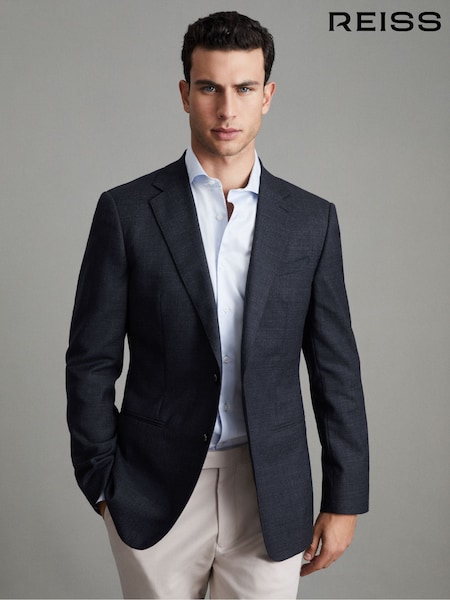 Reiss Dunn Single Breasted Wool Suit Slim Fit Blazer (U62227) | €454