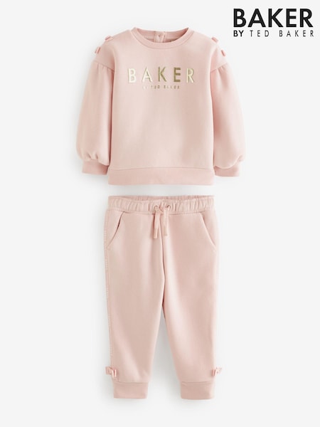 Baker by Ted Baker (0-6yrs) Bow Sweater and Joggers Set (U62851) | 86 QAR - 99 QAR