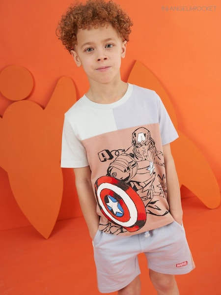 Angel & Rocket Grey Captain America Shorts (U63228) | €6
