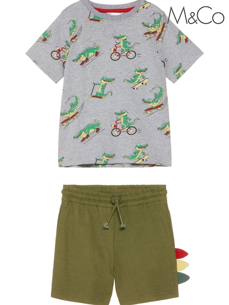 M&Co Green Crocodile T-Shirt And Shorts (U63836) | €8 - €9
