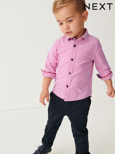 Розовый - Trimmed Oxford Shirt (3mths-7yrs) (U64111) | €10 - €12
