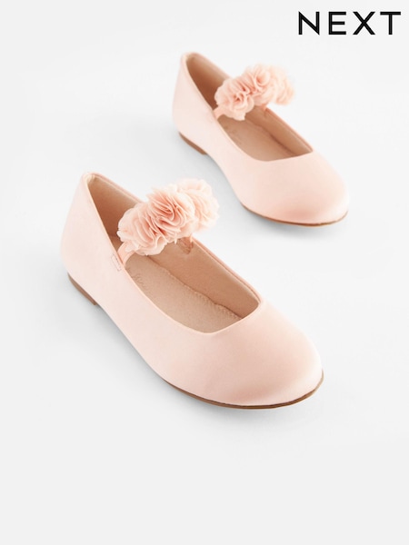 Pink Standard Fit (F) Stain Resistant Corsage Flower Occasion Shoes (U64152) | € 7 - € 10