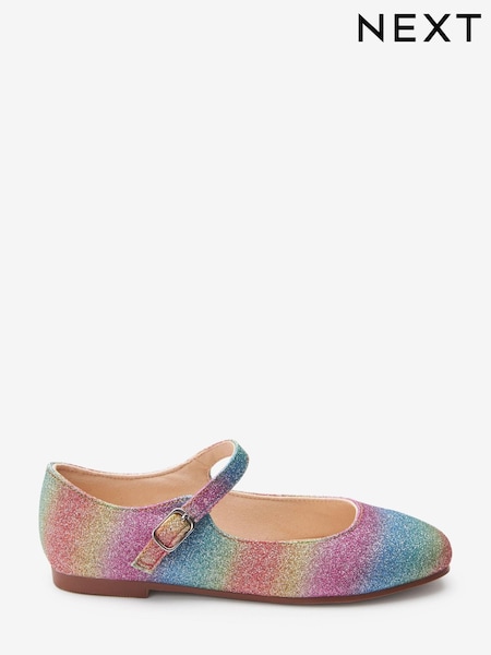 Rainbow Glitter Square Toe Mary Jane Shoes (U64154) | €12 - €16