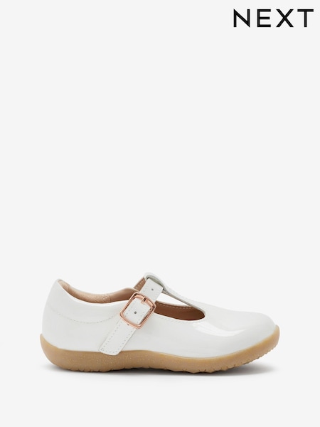 White Patent Leather T-Bar Shoes (U64357) | €9 - €10