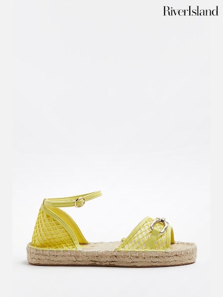 River Island Yellow Tie Espadrilles (U64483) | €15