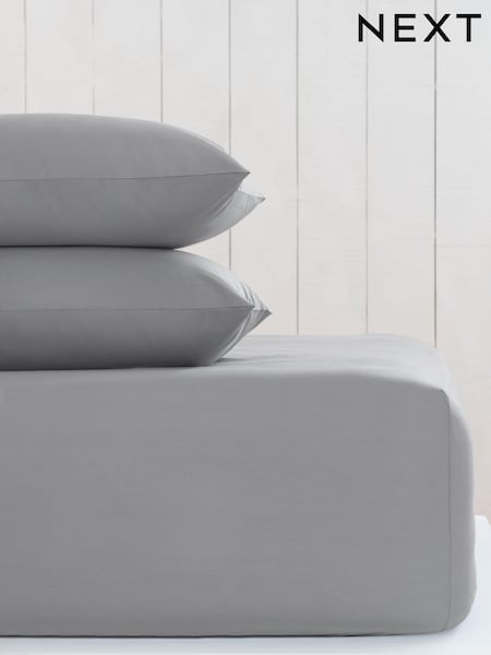 Grey Mid Cotton Rich Extra Deep Fitted Sheet (U65021) | €20 - €27