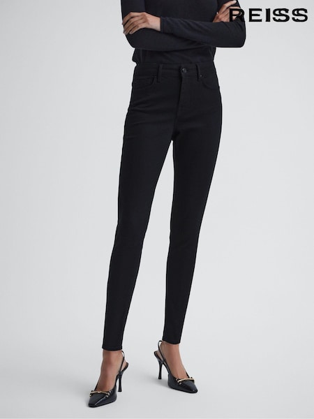 Reiss Black Lux Mid Rise Skinny Jeans (U65565) | €145